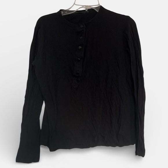 Proenza Schouler Tops - Proenza Schouler black Henley szL